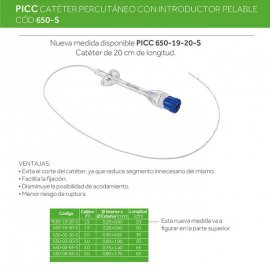 Nueva medida disponible del Catéter PICC 